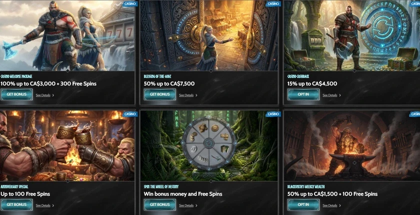 Godz Casino Bonuses